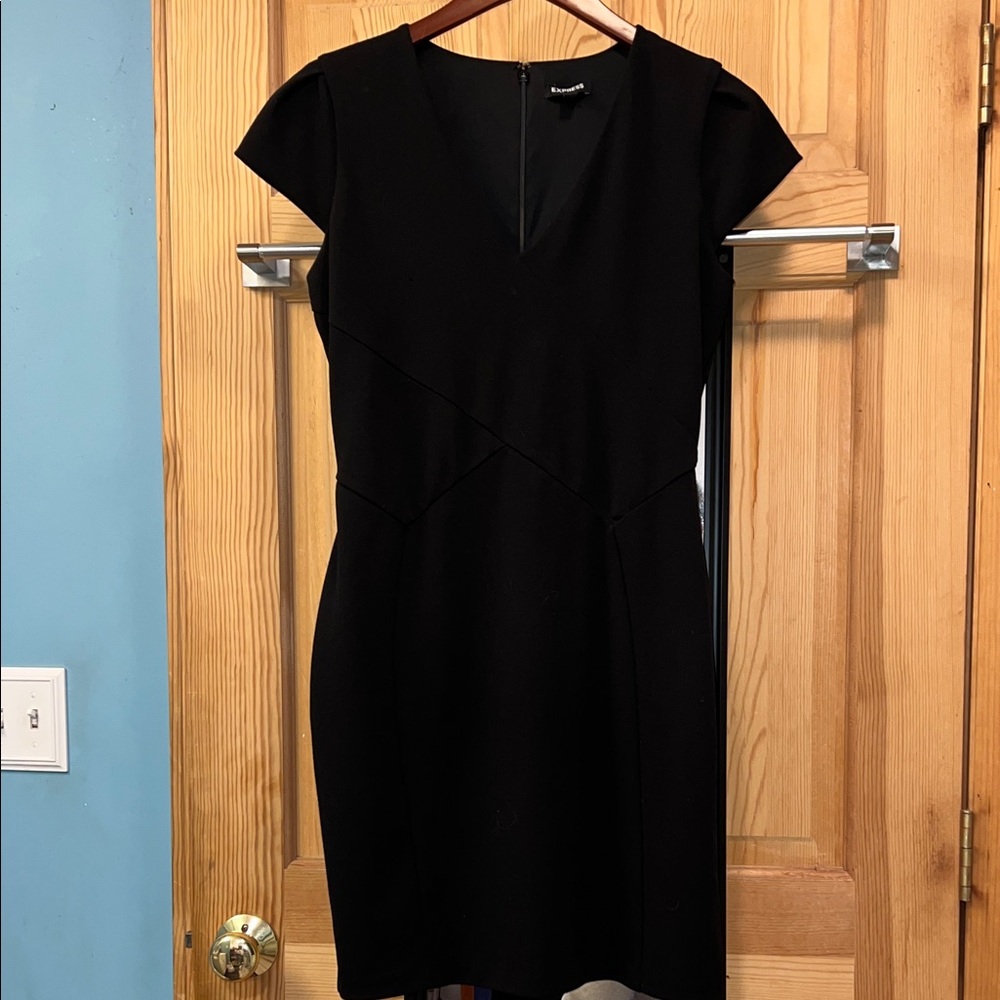 Express Black Flirty Mini Dress Sz M
